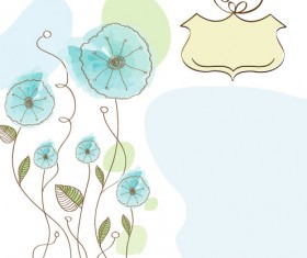 Hand drawn cute Flowers vector 03