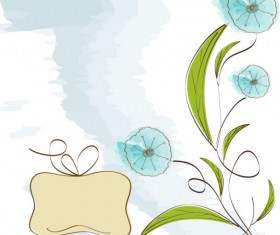 Hand drawn cute Flowers vector 04