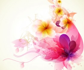 Shiny Colorful flower background vector 01