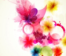 Shiny Colorful flower background vector 04