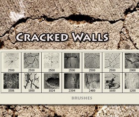 Cracked walls brushes fot Photoshop