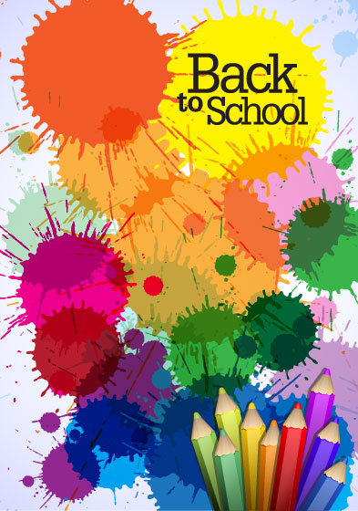 colorful paintbrush template vector 02
