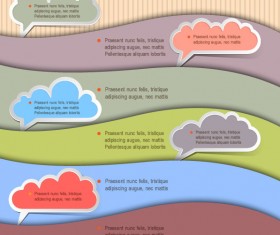 Set of Curved numbered vector banners 02