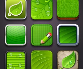 Eco elements icon vector 02