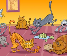 Elements of Vivid cartoon Animal vector 04