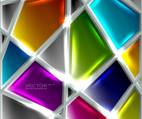 Set of luxury glass background vector 01