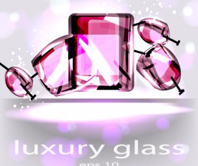Set of luxury glass background vector 02