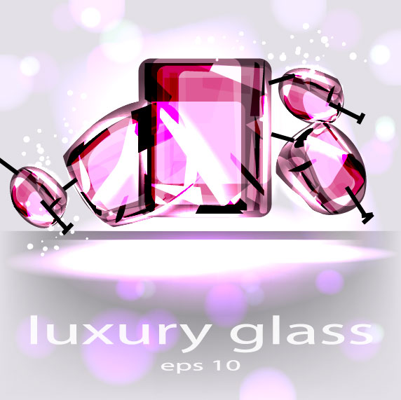 Set of luxury glass background vector 02