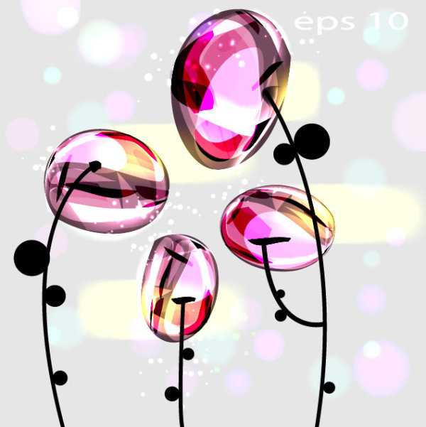 Set of luxury glass background vector 03