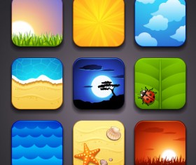Cartoon Tourism elements icon vector 02
