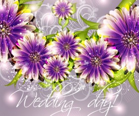 wedding day Invitation cards elements vector 01