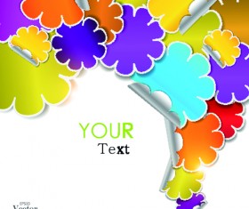 Various Stylish paper labels vector 04