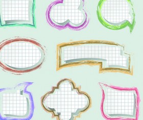 Various Stylish paper labels vector 05