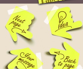 Various Stylish paper labels vector 06