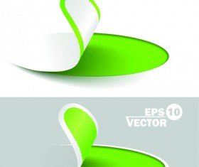 Various Stylish paper labels vector 08