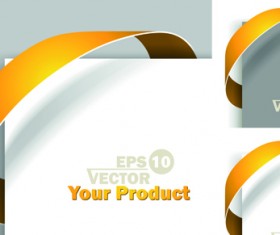 Various Stylish paper labels vector 09