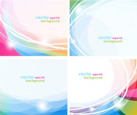 Abstract Backgrounds with Shiny Waves vector 01