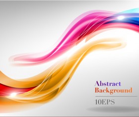 Abstract Backgrounds with Shiny Waves vector 03