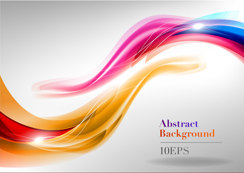 Abstract Backgrounds with Shiny Waves vector 03