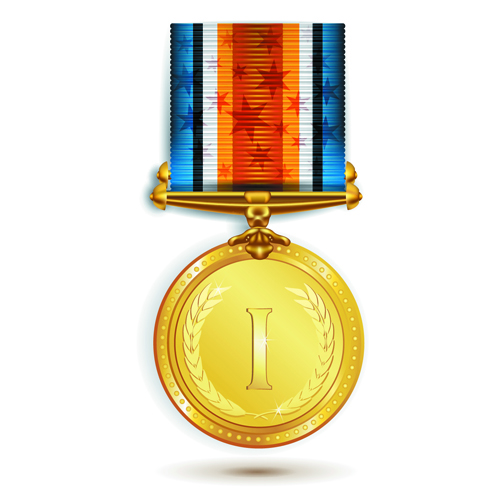 Different Award medal vector set 01