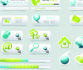 Creative Buttons and web menus elements vector 02