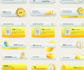 Creative Buttons and web menus elements vector 05