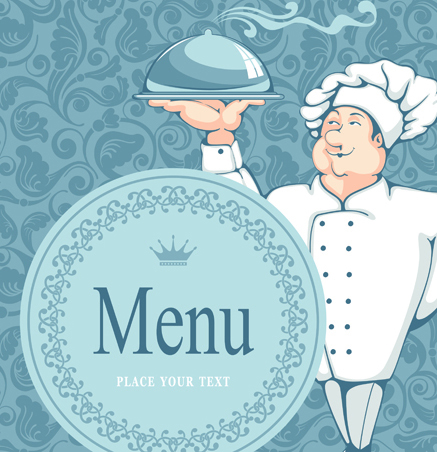 Set of Restaurant menu Cover background vector 01