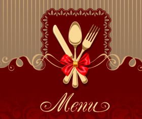 Set of Restaurant menu Cover background vector 03