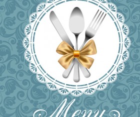 Set of Restaurant menu Cover background vector 04