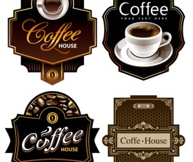 Creative Coffee labels elements vector