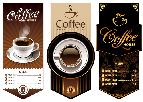 Creative Coffee menu cover background vector