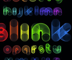Elements of Different alphabet vector set 01