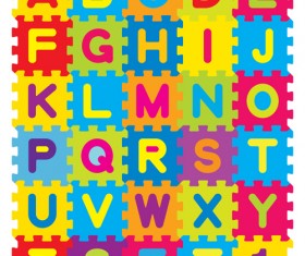 Different alphabet elements vector graphics 01