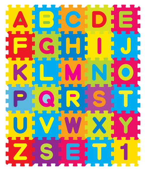 Different alphabet elements vector graphics 01