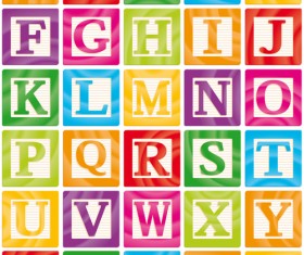 Different alphabet elements vector graphics 01 free download