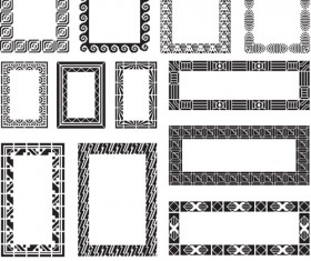 Different black frames vector set