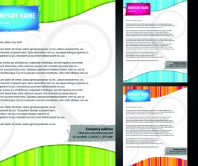 Set of Flyer cover and business card vector 01