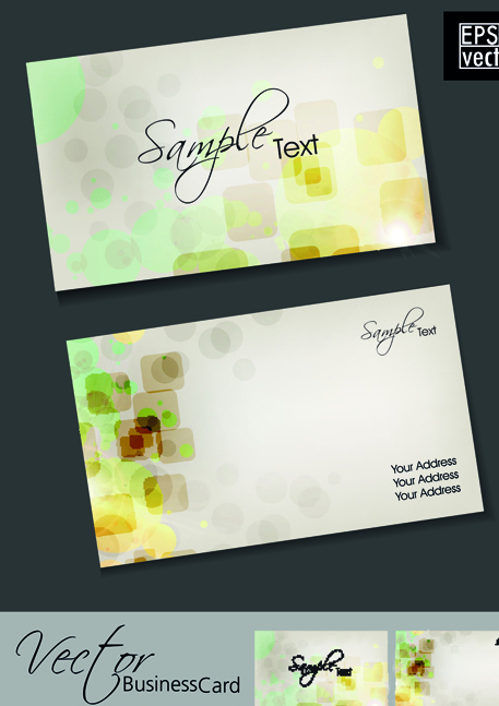Set of Flyer cover and business card vector 05