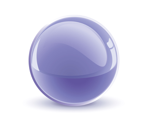 Shiny 3D Glass Sphere vector background 02