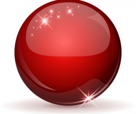 Shiny 3D Glass Sphere vector background 03