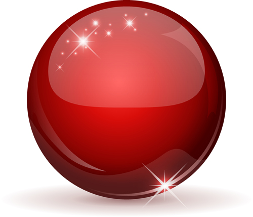 Shiny 3D Glass Sphere vector background 03