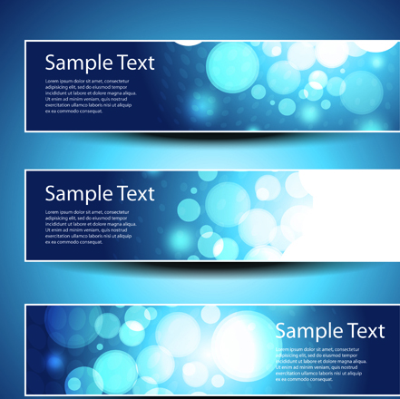 banner design elements abstract vector 01