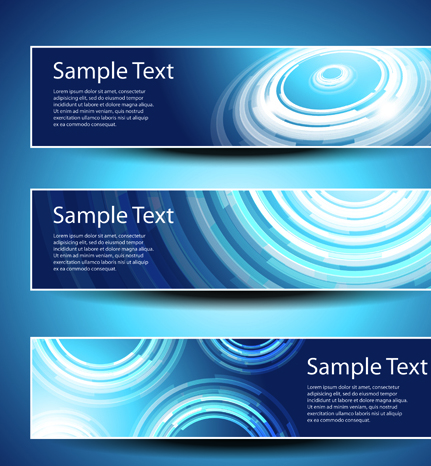 banner design elements abstract vector 02