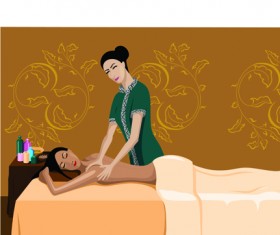 Elements of Female Massage vector 01