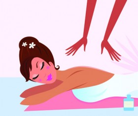 Elements of Female Massage vector 02
