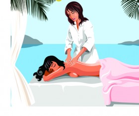 Elements of Female Massage vector 03