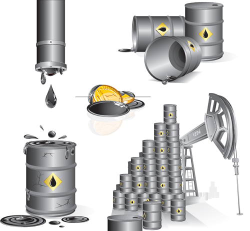 Oil industry design elements vector 02