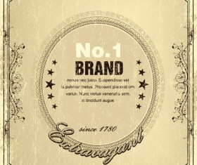 Elements of Vintage frames vector set 02