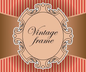 Elements of Vintage frames vector set 05