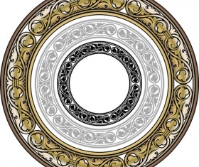 Elements of Vintage frames vector set 07